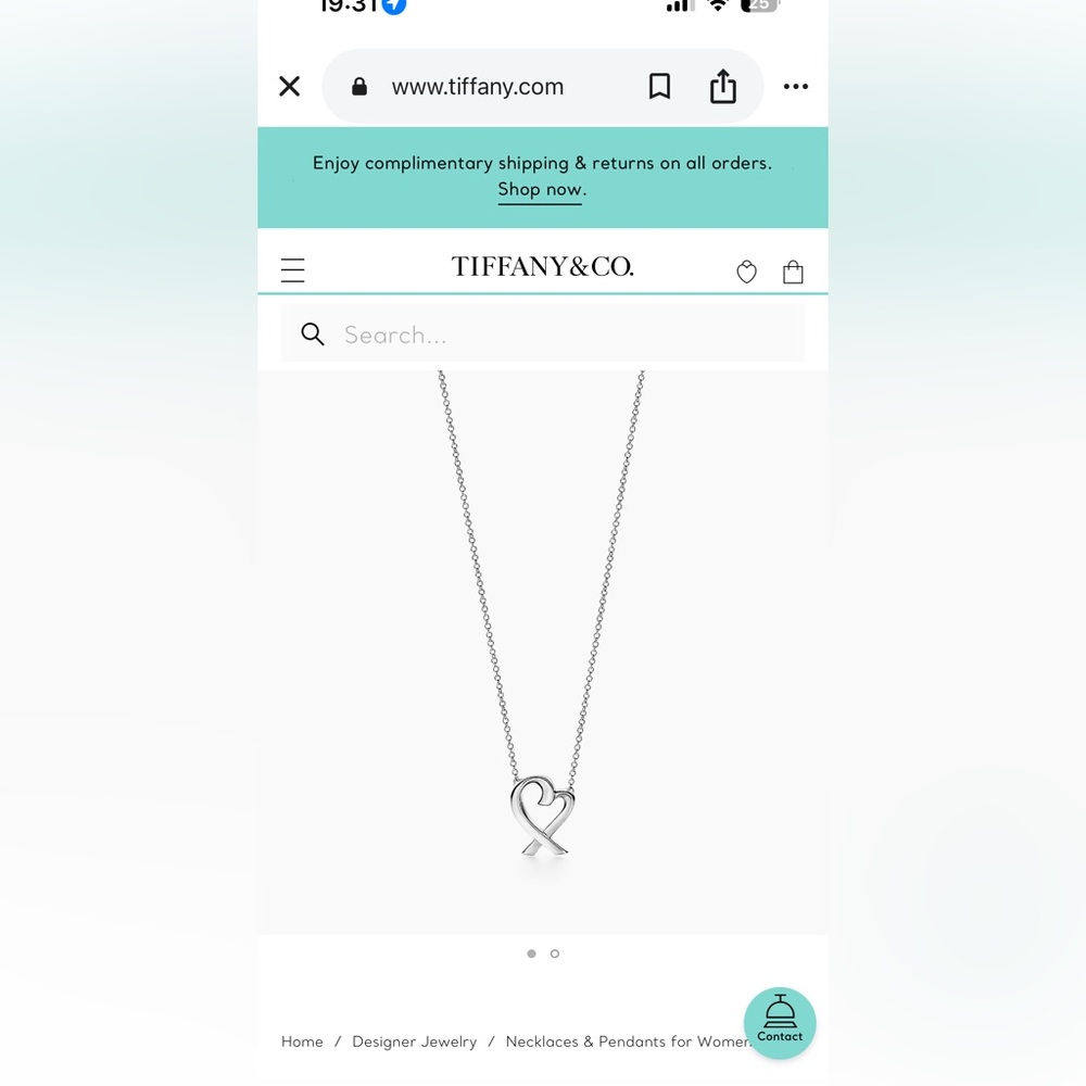 Tiffany & Co. Silver Paloma Picasso Loving Heart necklace